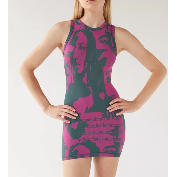 Urban Outfitters Dresses & Skirts - Urban Outfitters‎ NWT Out From Under Graphic Pink Teal Cut Out Mini Dress Medium